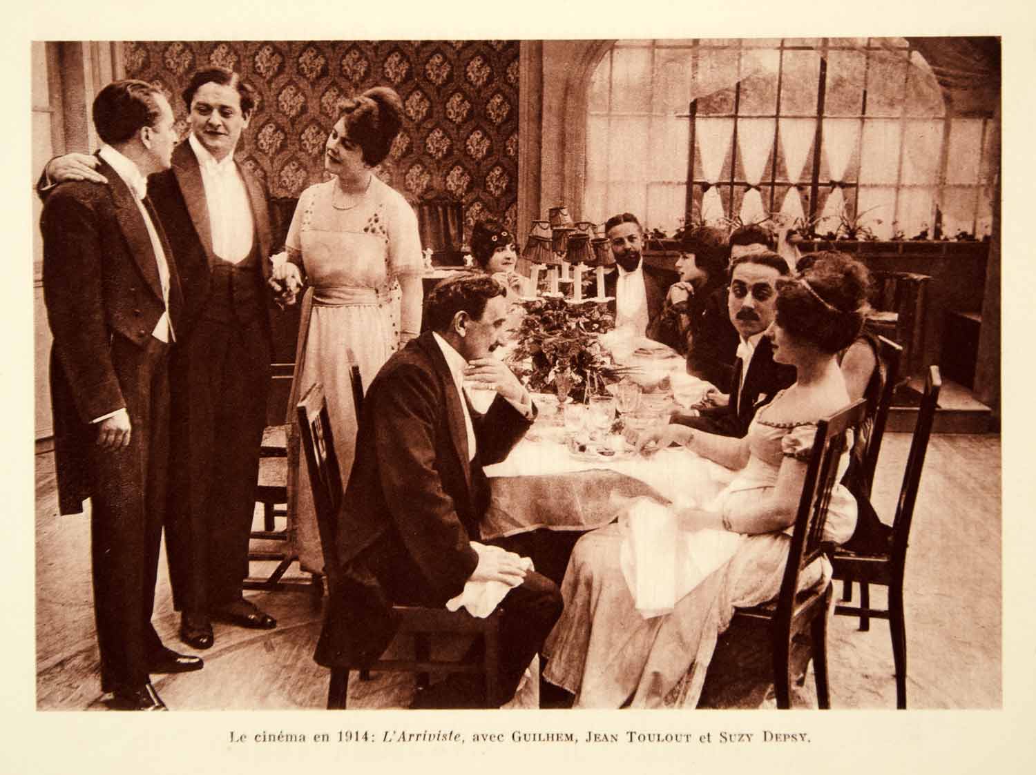 1932 Photolithograph L'Arriviste French Silent Film 1914 Gaston Leprieur AEC1