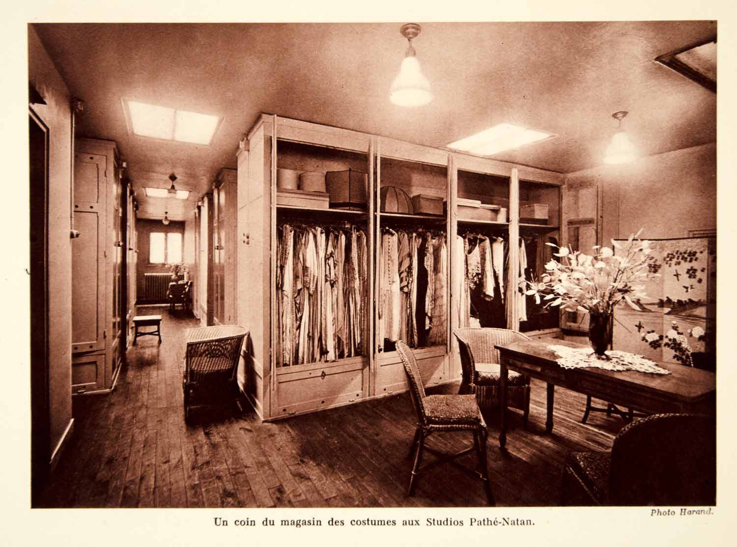 1932 Photolithograph Pathe-Natan Studios Costume Room Wardrobe Props Cinema AEC1