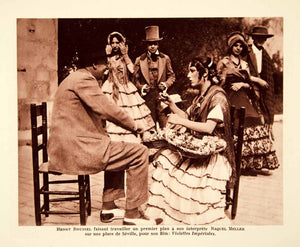 1932 Photolithograph Violettes Imperiales Film Henry Roussel Raquel Meller AEC1