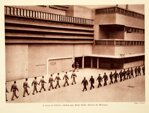 1932 Photolithograph A Nous la Liberte Rene Clair French Film Scene Cinema AEC1