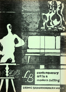 1952 Original Lithograph Ludwig Baumann Modern World Gallery Sphinx AEF3