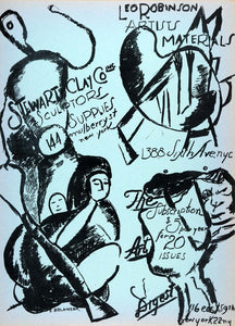 1952 Original Lithograph Stewart Clay Leo Robinson Elizabeth Erlanger Art AEF3