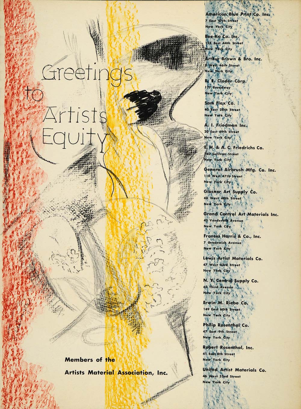 1954 Original Lithograph Ruth Reeves Nude Woman Art Lane Bryant Fashion AEF4