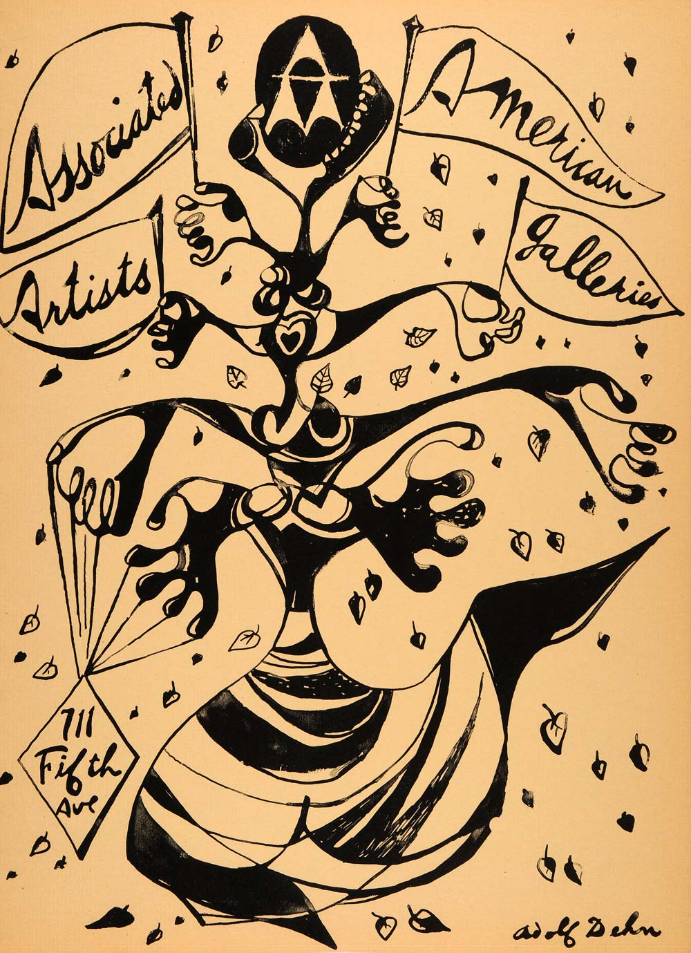 1954 Original Lithograph Adolf Dehn Art Associated American Artist AEF4