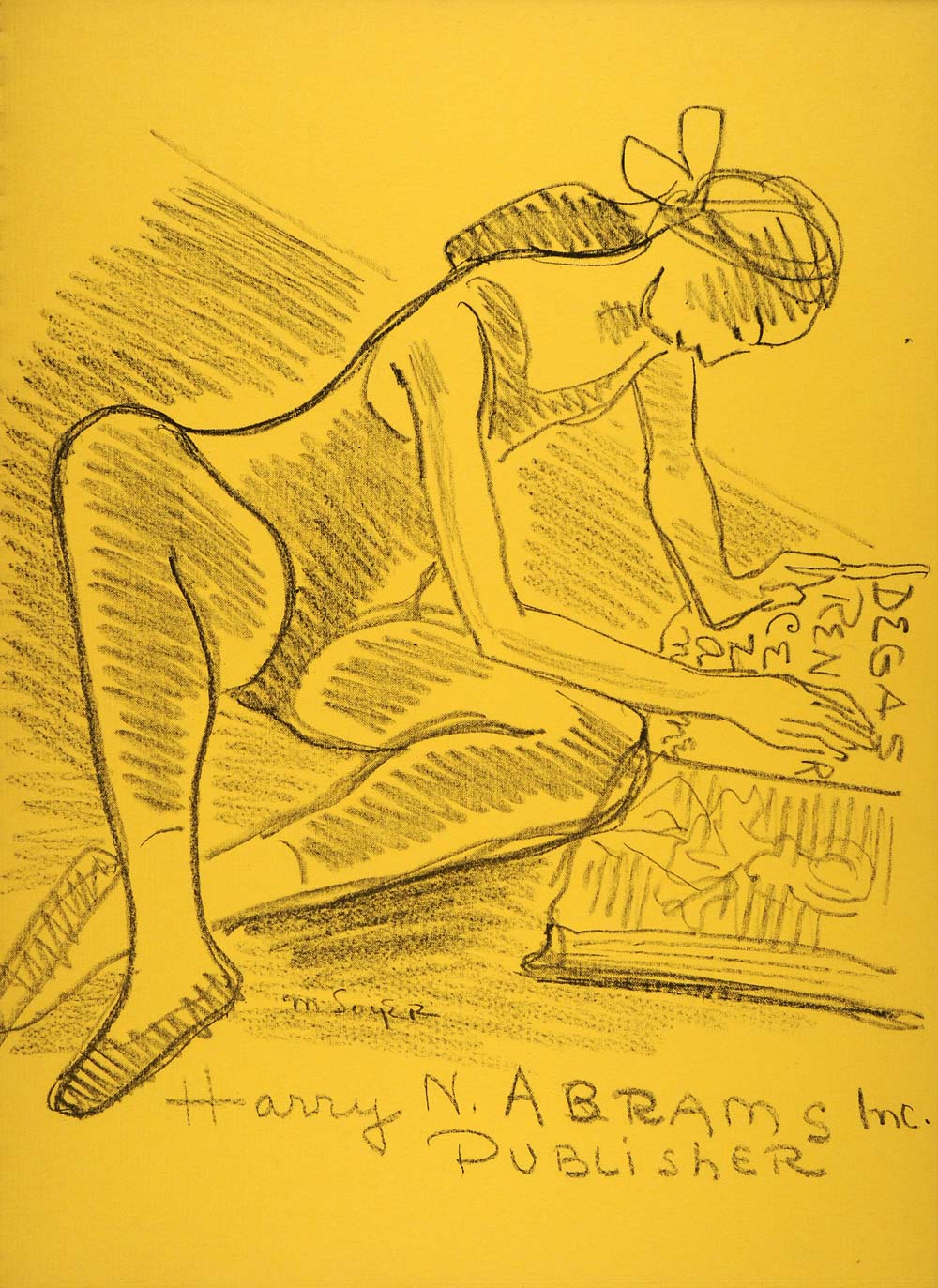 1954 Original Lithograph Moses Soyer Art Harry N. Abrams Publishing AEF4