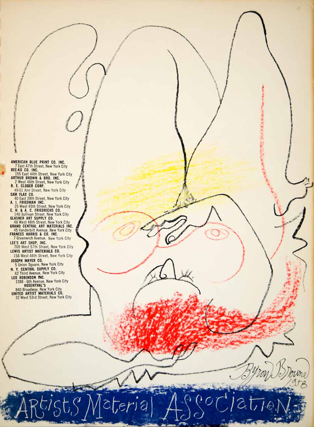 1958 Lithograph Remo Bramanti Nude Art Faberge Byron Browne Juliette Marglen