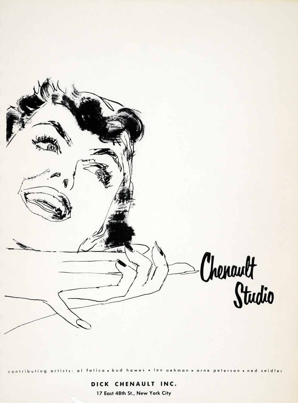 1955 Lithograph Dick Chenault Studio Modern Art Ned Seidler Len Oehman Al AEF9