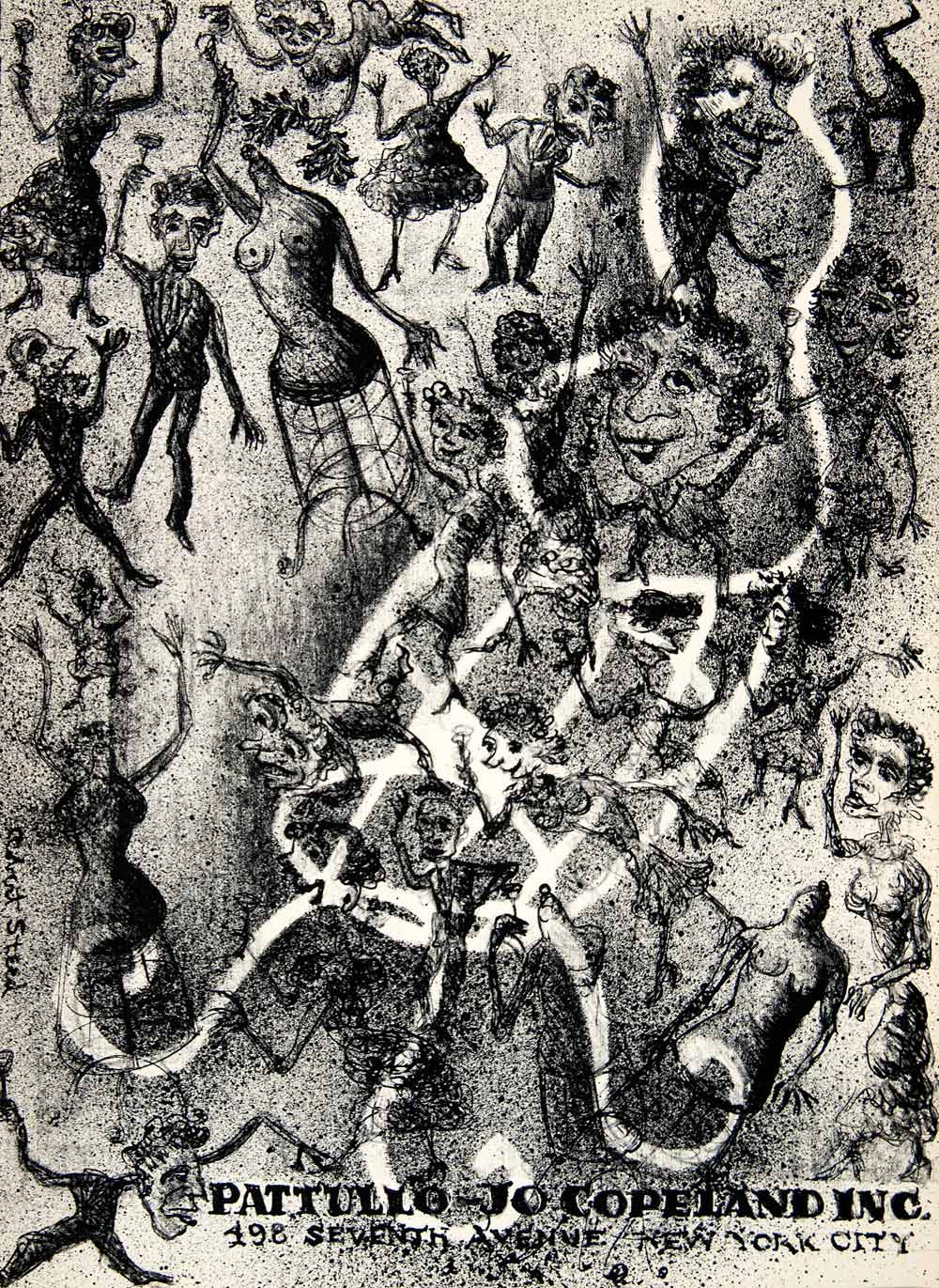 1953 Lithograph Robert Steed Art Pattullo-Jo Copeland Nude Fashion 198 7th AEFA1