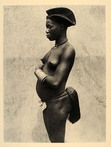 1930 Yetsang Girl Woman Costume Cameroon Africa African - ORIGINAL AF2