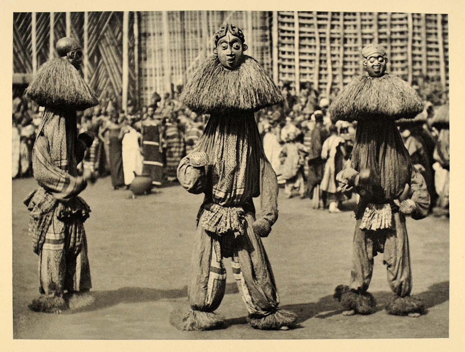 1930 Bamum Dance Foumban Costume Mask Cameroon Africa - ORIGINAL AF2