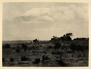 1930 Mount Kilimanjaro Tanzania Africa Photogravure - ORIGINAL PHOTOGRAVURE AF2