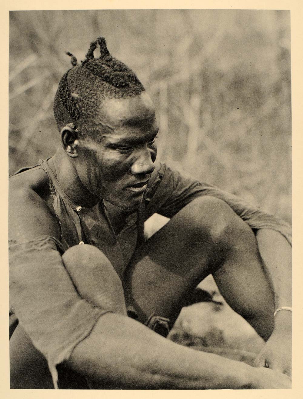 1930 African Djur Man Sudan Africa Hugo Adolf Bernatzik - ORIGINAL AF2