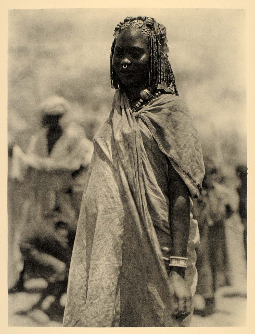 1930 Africa Aulad Hamid Arab Woman Costume Robe Sudan - ORIGINAL AF2
