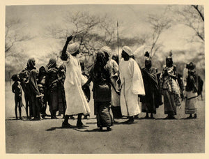 1930 Aulad Hamid Africa Dance Costume Sudan Bernatzik - ORIGINAL AF2