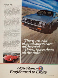 1982 Alfa Romeo Blue GTV-6 6/2.5 Coupe Spider Veloce Ad - ORIGINAL ALFAR