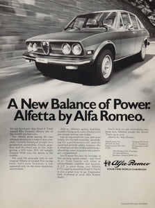 1976 Alfa Romeo Alfetta Sedan Road & Track Print Ad - ORIGINAL ADVERTISING ALFAR