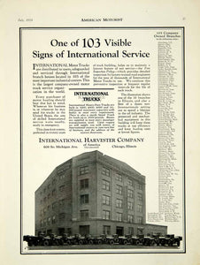 1924 Ad International Harvester Chicago Illinois America Car Warehouse AM2