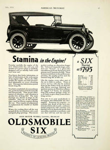 1924 Ad Oldsmobile Six Olds General Motors Works Lansing Michigan Car AM2