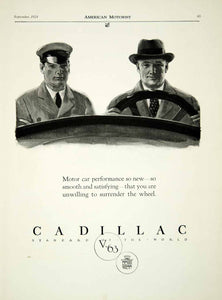 1924 Ad Cadillac V-63 Luxury Automobile Drive Car General Motors Men Vehicle AM2