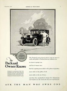 1924 Ad Packard Car Frank Quail Automobile Art Deco Drive Neighborhood AM2