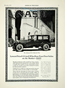 1924 Ad Nash Motor Company Kenosha Wisconsin City Scene Automobile Car AM2