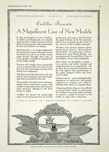 1929 Ad Cadillac Motor Car Company Automobile Decorative General Motors AM2