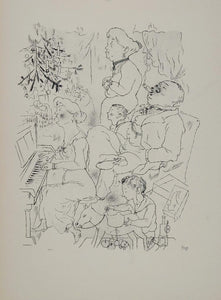 1939 George Grosz Heilige Nacht Christmas Carol Print ORIGINAL HISTORIC AMER