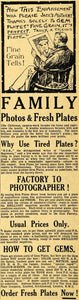 1918 Ad Gem Dry Plates Photographer Film Camera Photography Cricklewood AMP1