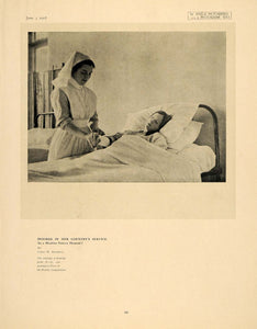 1918 Print Munition Factory Hospital Patient Nurse WWI ORIGINAL HISTORIC AMP1 - Period Paper
