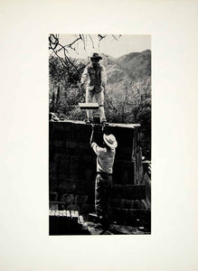 1965 Original Photograph Richard J. Elkus Alamos Mexico Men Adobe Bricks AMX1