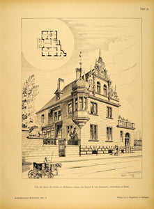 1890 Print House Heilbronn Germany Kayser & Grossheim ORIGINAL HISTORIC AR1