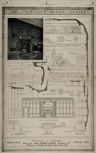 1929 Print Library William Fahnestock Bedford C. Platt - ORIGINAL ARC1