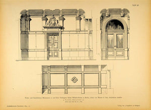1894 Building Munzstrasse 21 Berlin Architecture Print ORIGINAL HISTORIC ARC2