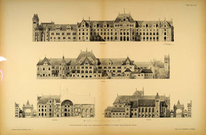 1894 National Museum Munich Georg Hauberrisser Print - ORIGINAL HISTORIC ARC2