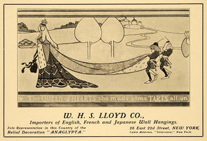 1905 Ad W. H. S. Lloyd Queen Hearts Wall Hanging Covering Decorative ARC3