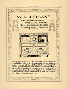 1915 Ad Sloane Home Furniture Interior Decoration Cabinet Furnishings ARC3