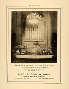 1915 Ad Hecla Iron Works Bankers Club America Equitable E.R. Graham ARC3