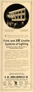 1915 Ad Little Theatre New York Architecture Johns Manville Fink Linolite ARC3