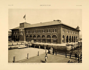 1915 Print Barge Office Architecture Battery New York J Knox Taylor Ellis ARC4