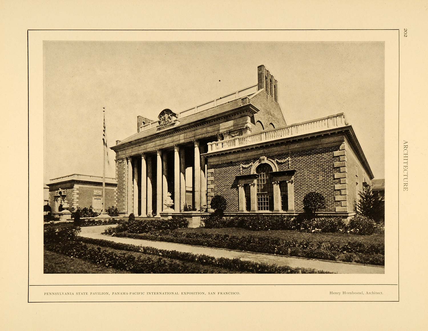 1915 Print Pennsylvania State Pavilion Panama Pacific Architecture H ARC4
