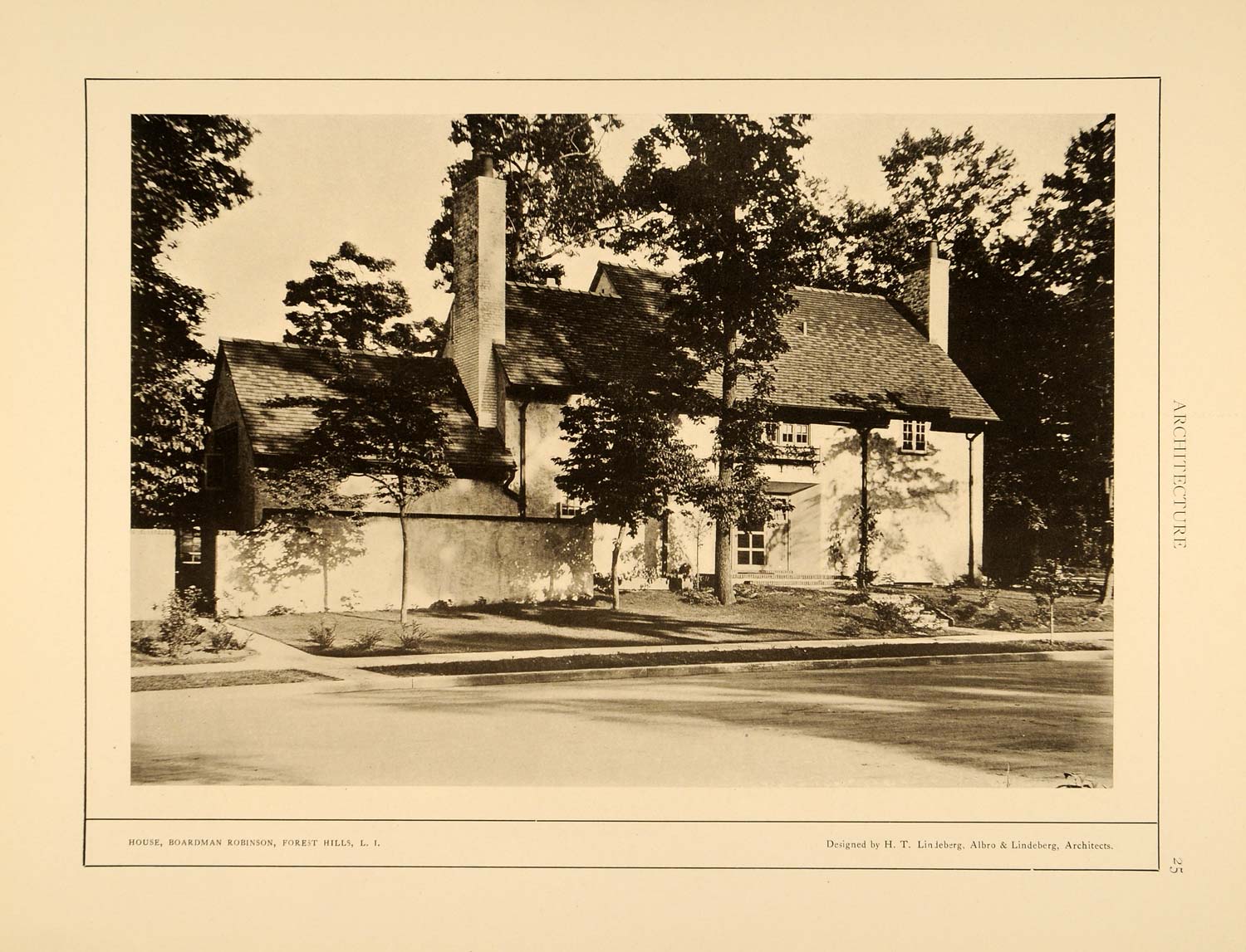 1915 Print Albro Lindeberg Architecture A R Gardner Sprague Robinson Homes ARC5