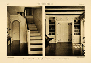 1929 Print Phillip Wallis House Bala PA Folsom Stanton Graham Architecture ARC5