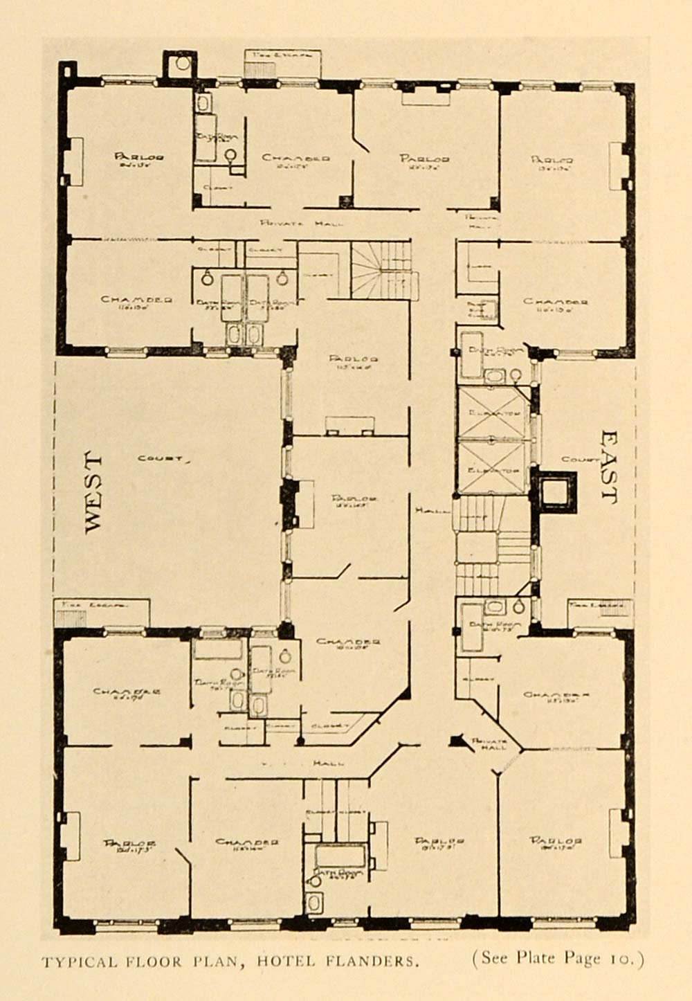 1905 Print Hotel Flanders Building New York Frederick C. Browne ARC5