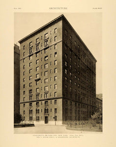1915 Print 850 Park Avenue Apartments New York Rouse L A Goldstone ARC5
