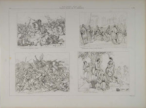 1870 Lithograph German Paintings Brandenburg Fehrbellin Battle Philip ARCH2
