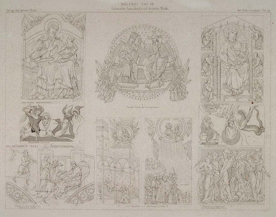 1870 Italy France Germany Church Mosaic Lithograph - ORIGINAL ARCH4