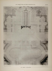 1902 Print Barth Architecture Chateau d'Eau Floor Plan - ORIGINAL ARCH6