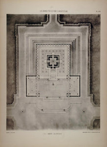 1902 Print 1883 Redon Architect Necropolis Floor Plan - ORIGINAL ARCH7