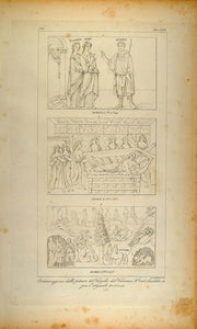 1845 Engraving Virgil Aeneas Dido Centaur Vatican 3225 - ORIGINAL ARCH8