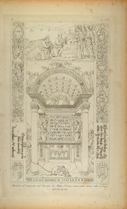 1845 Antique Engraving Matthias Corvinus Breviary Angel - ORIGINAL ARCH8